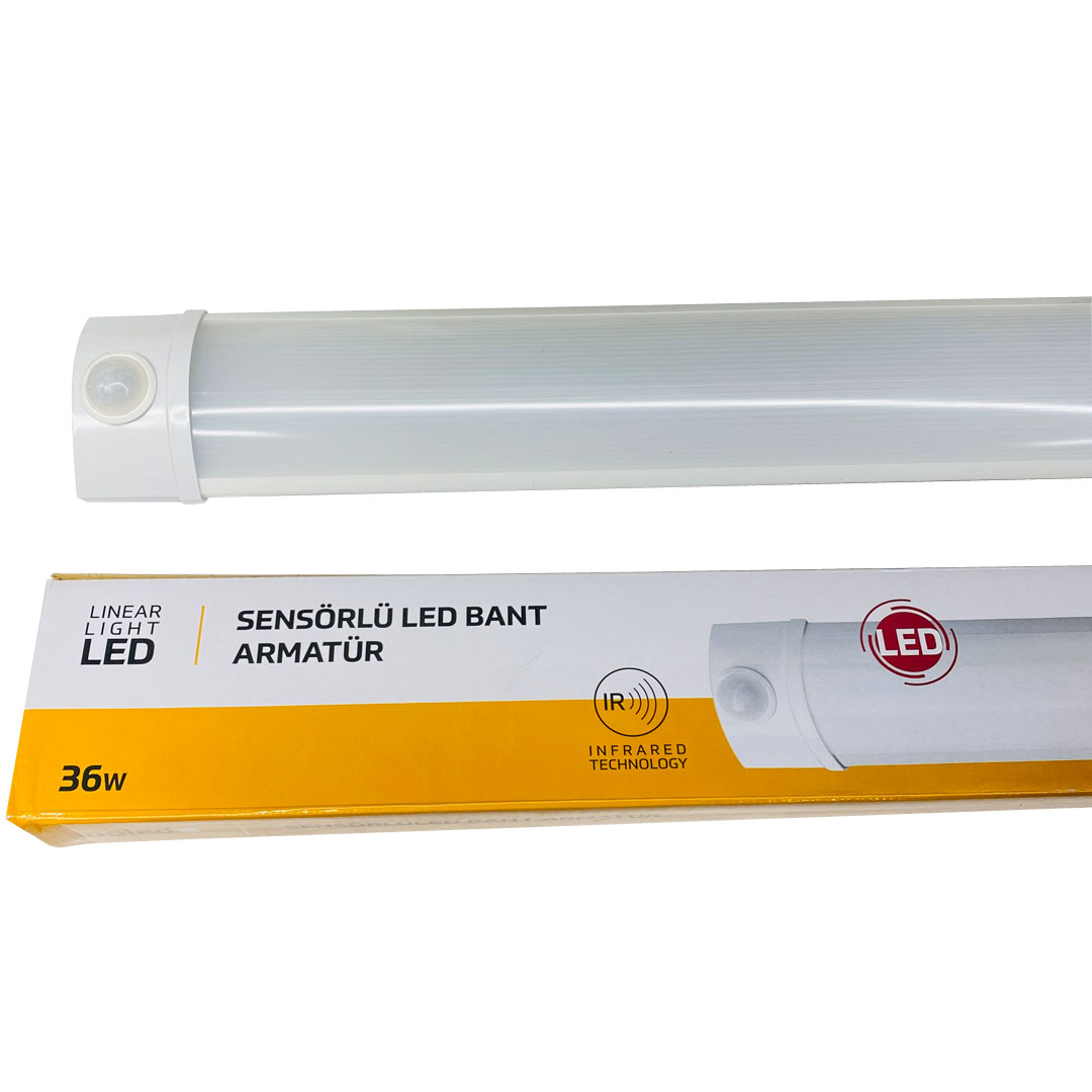 36W 6500K Sensörlü Led Bant Armatür